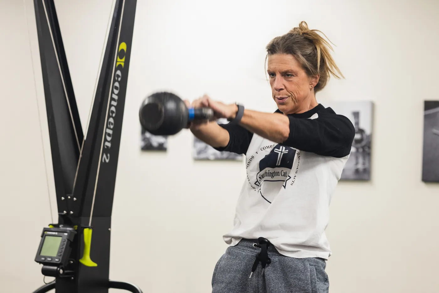 Training inside the Farmington, CT gym